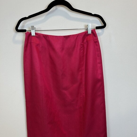 Talbots Size 6 Pink Pencil Long Skirt Lined Silk Blend Career - Picture 8 of 10